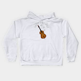 Double Bass Happy Birthday Bassist Jazz Musician Kids Hoodie